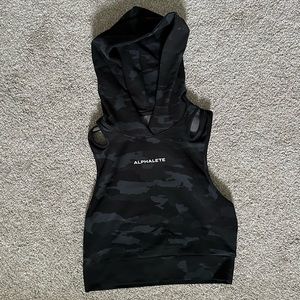 Alphalete black camo crop tank